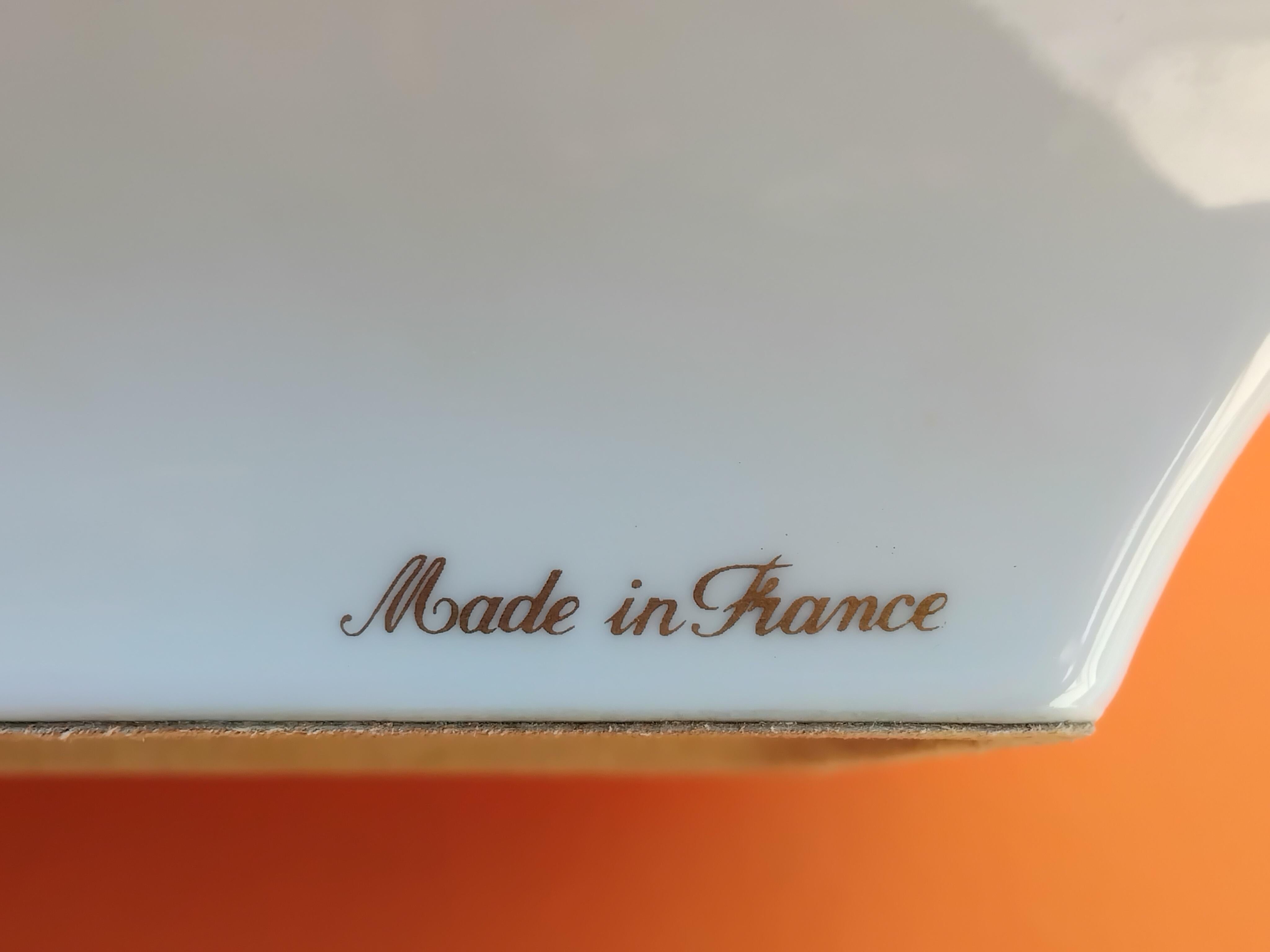 Hermès Les Jardins d'Arménie Cigar Ashtray Change Tray Porelain Gold 13