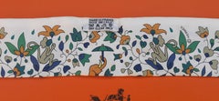 Hermès Les Jardins d'Arménie Twilly Silk Scarf White Karen Petrossian