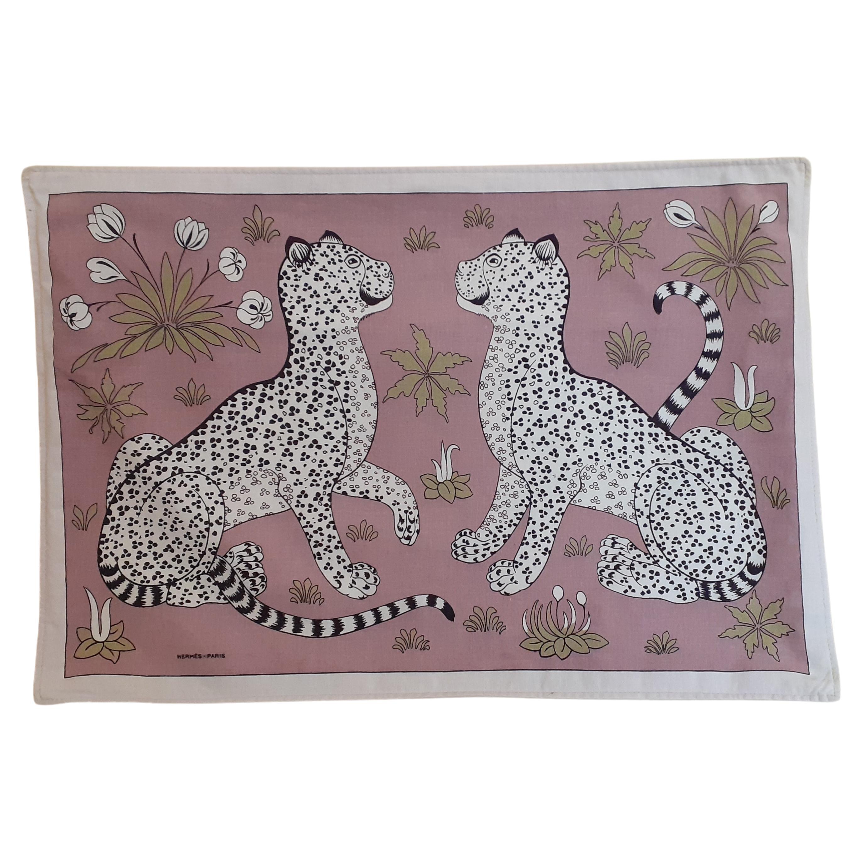 Hermès Les Leopards Print Cushion Cover