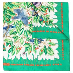 Hermes 'Les Merises' silk scarf 