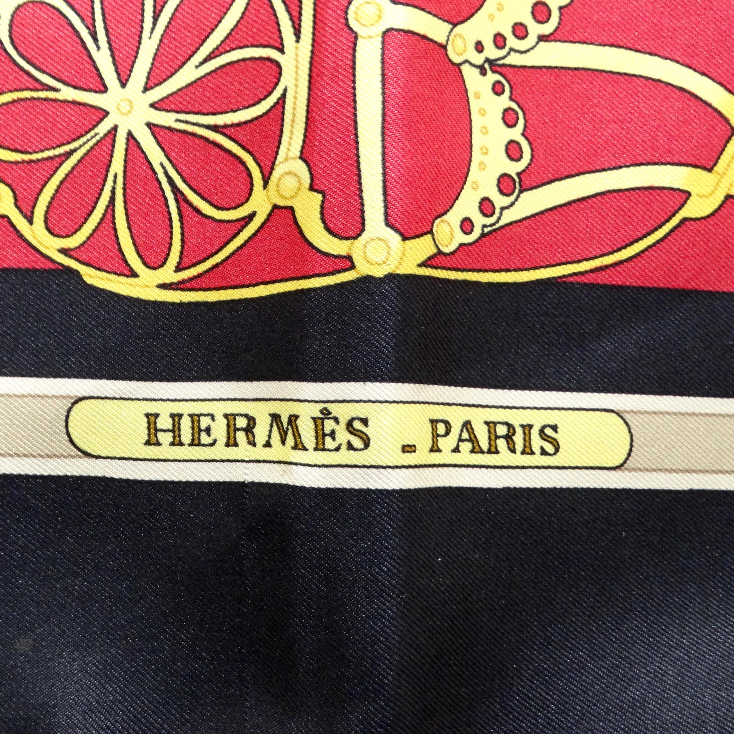 Hermes Les Muserolles Silk Scarf In Excellent Condition For Sale In Scottsdale, AZ