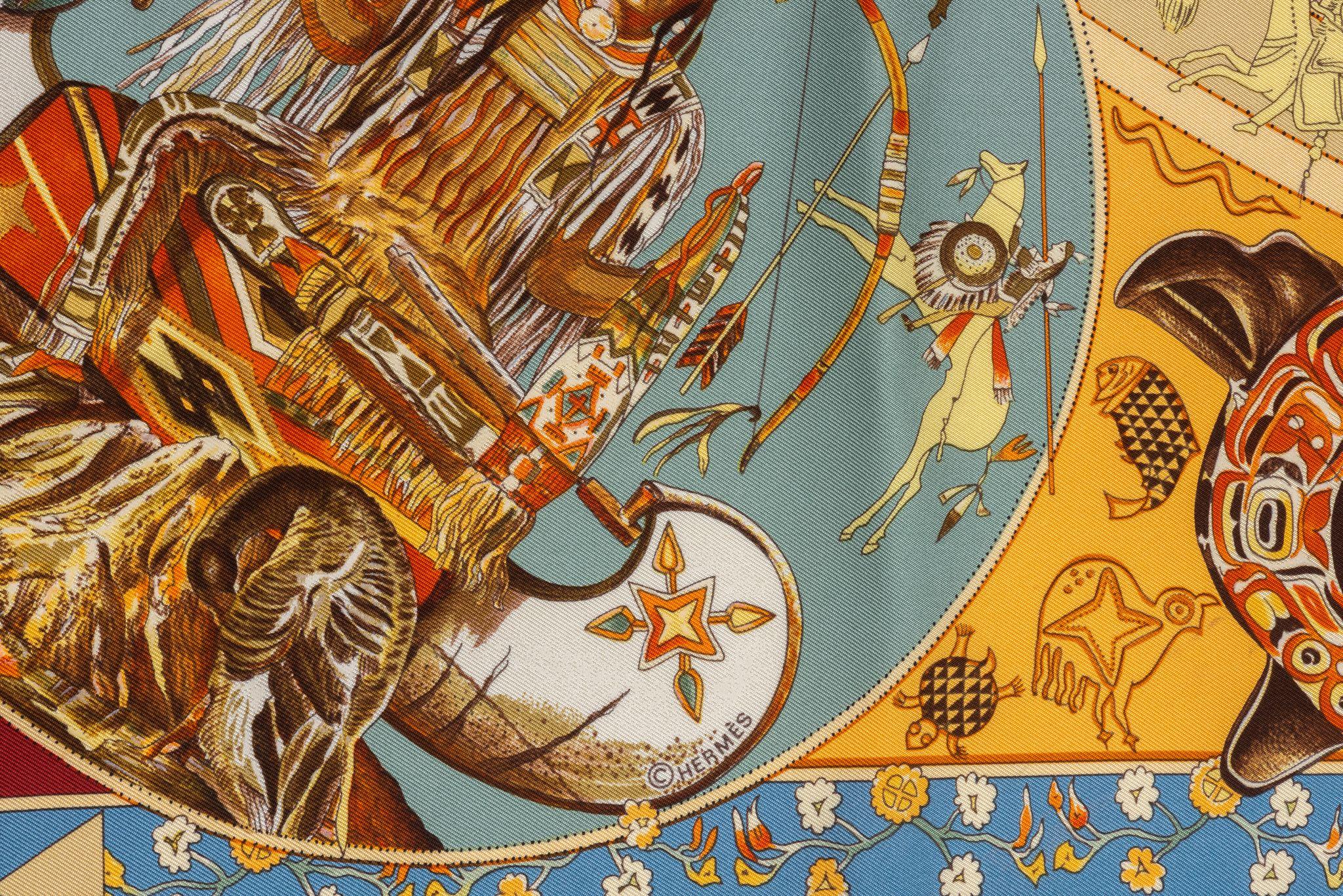 Hermes Les Mythologies Scarf In Excellent Condition For Sale In West Hollywood, CA