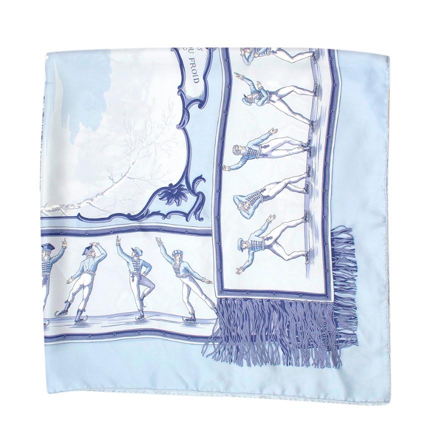 Hermes Les Plaisirs Du Froid Seidenschal 90 2