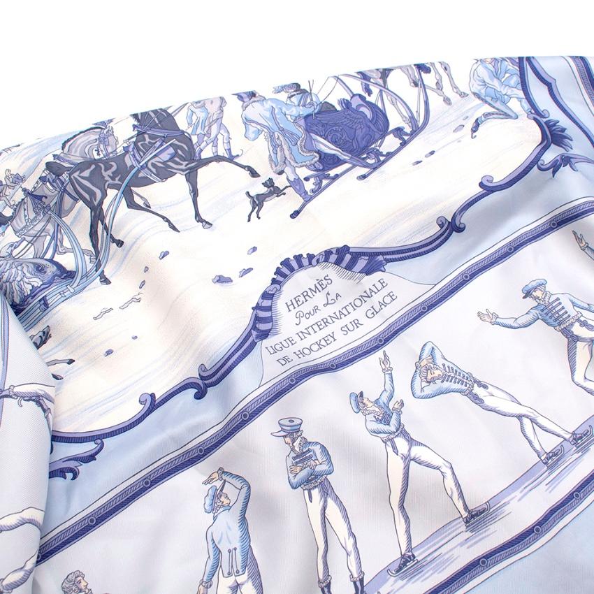 Hermes Les Plaisirs Du Froid Seidenschal 90 3