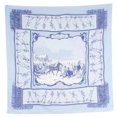 Hermes Les Plaisirs Du Froid Silk Scarf 90