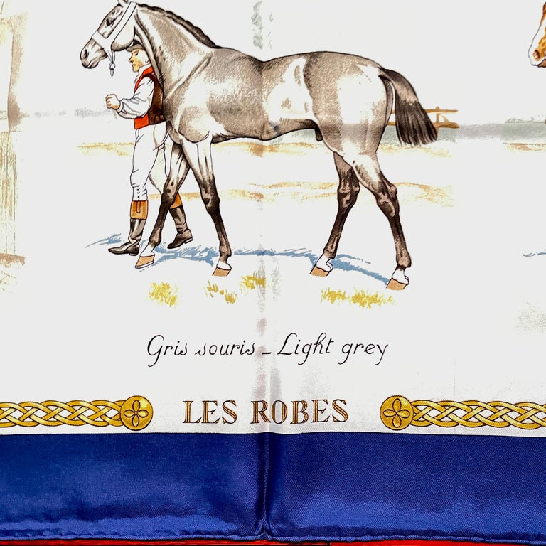 HERMÈS Les Robes Equestrian Silk Scarf, France For Sale at 1stDibs