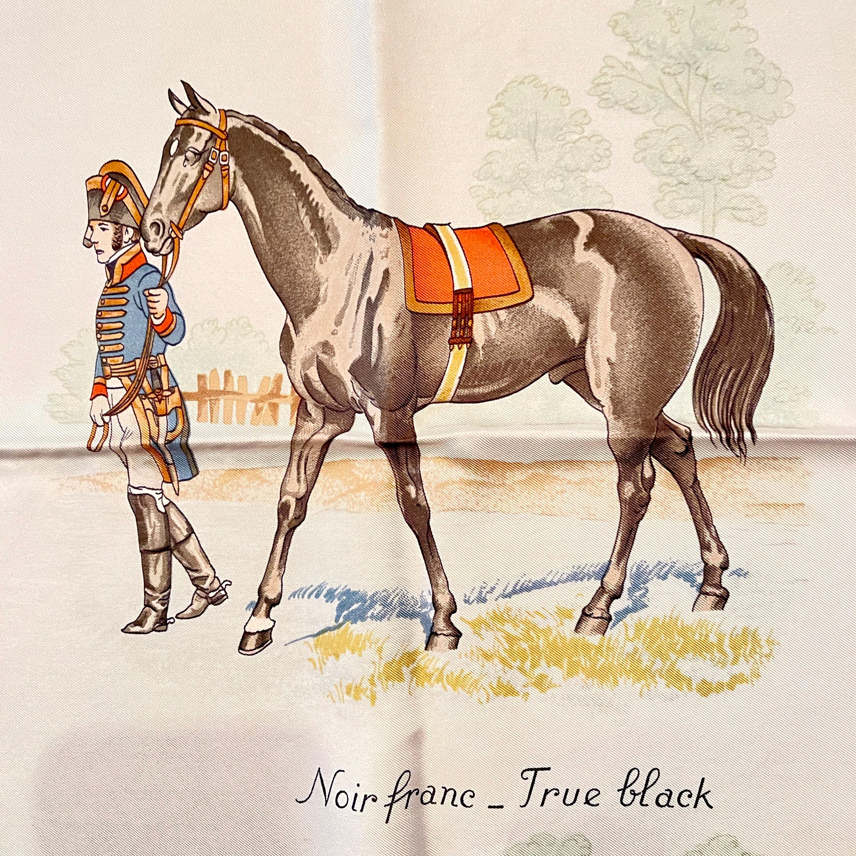 Dyed HERMÈS Les Robes Equestrian Silk Scarf, France