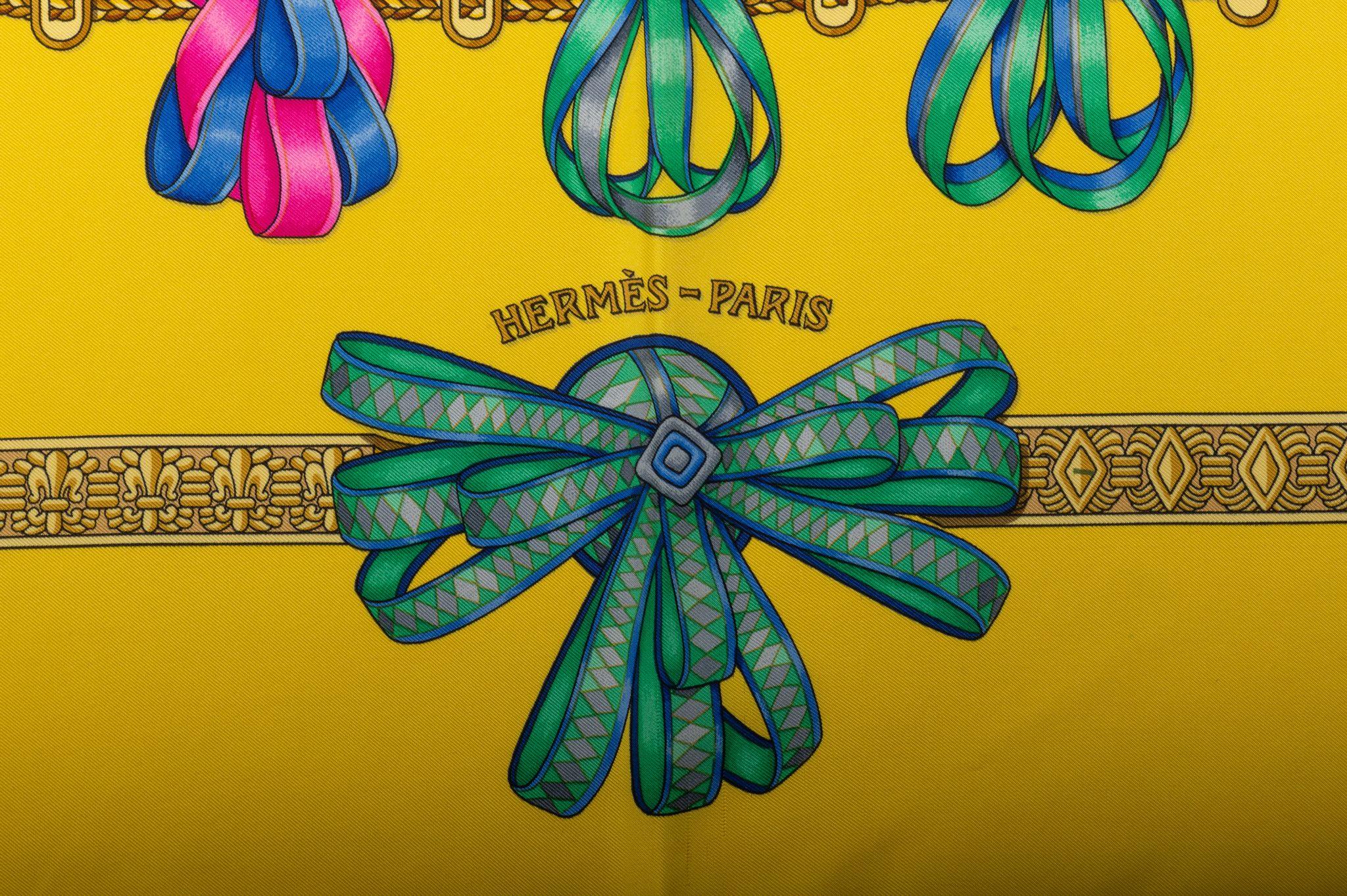 Hermès Les Rubans de Cheval-Schal, Metz für Damen oder Herren im Angebot
