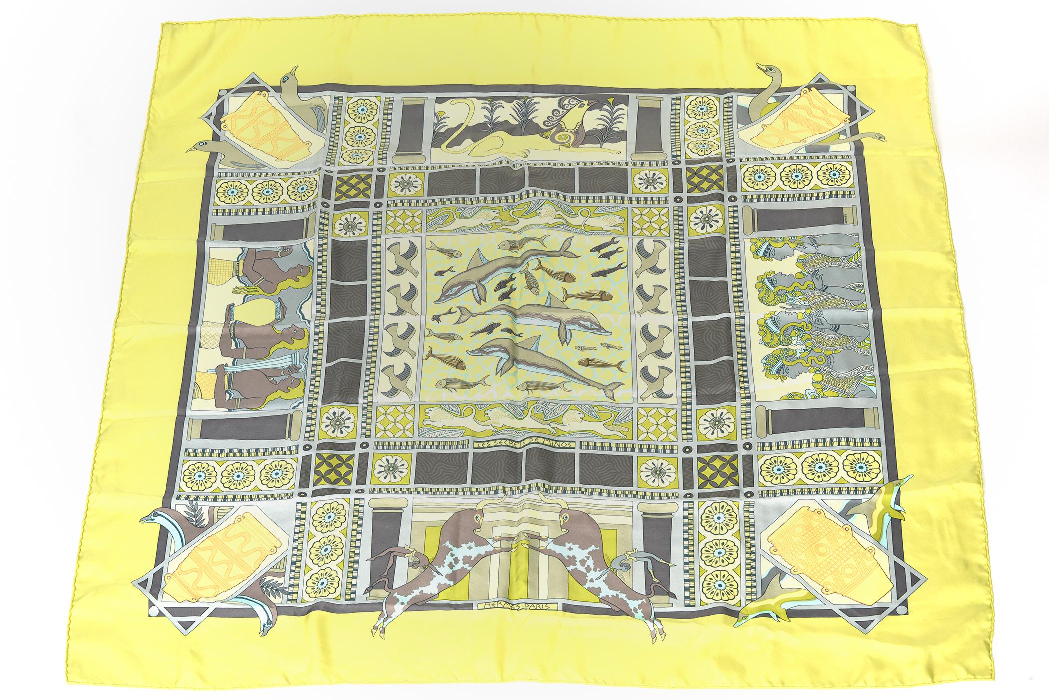 This beautiful Hermès scarf was designed by Sophie Koechlin in 2003.  The title is 