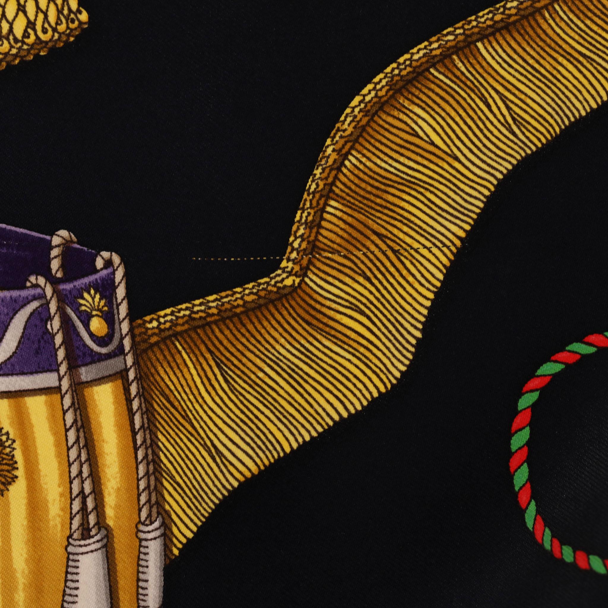 Hermes Les Tambours Carre Silk Scarf For Sale 5