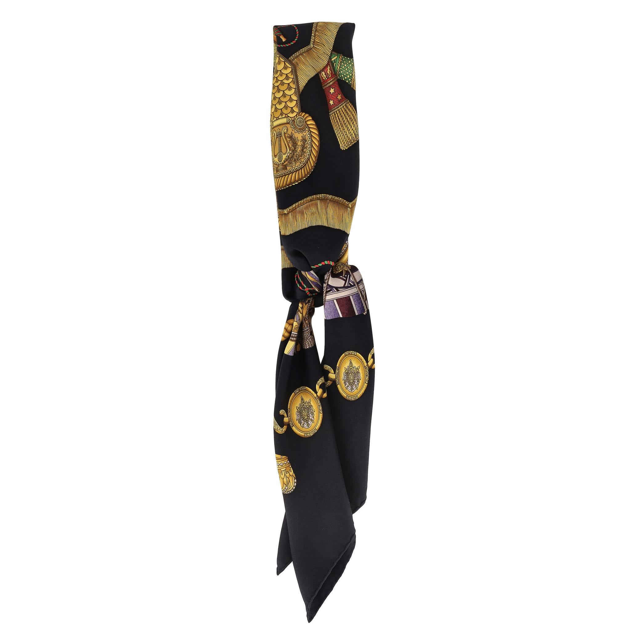 Hermes Les Tambours Carre Silk Scarf In Good Condition For Sale In London, GB