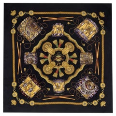 Hermes Les Tambours Carre Silk Scarf
