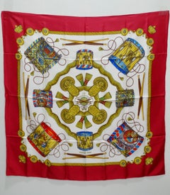 Hermès 'Les Tambours' Silk Scarf