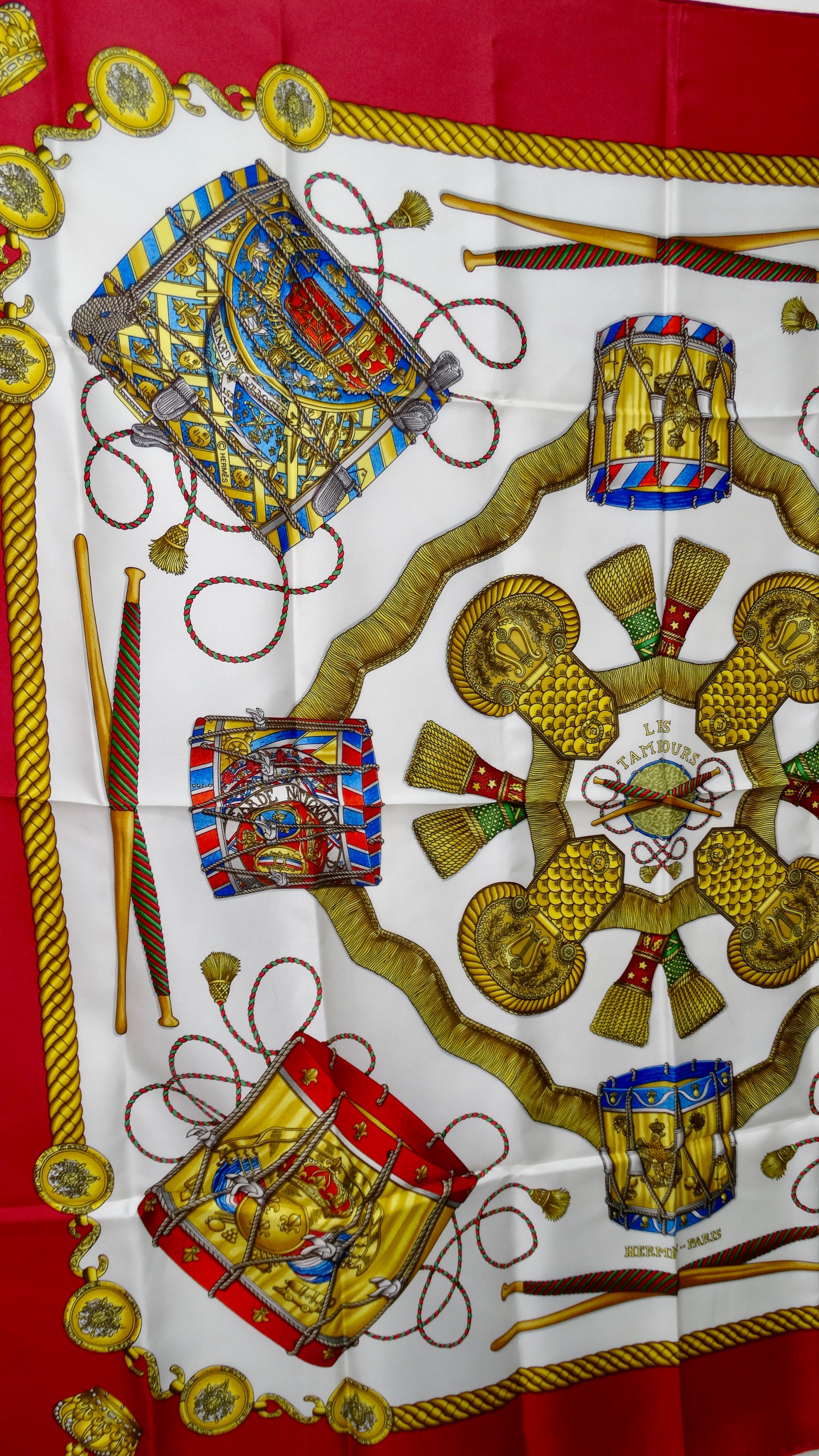 hermes les tambours scarf