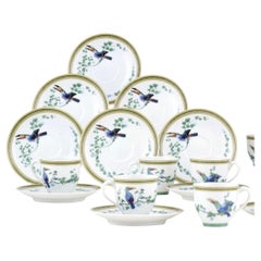 HERMÈS “LES TOUCANS” Six coffee cups
