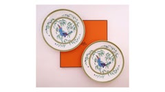 HERMES - “Les Toucans” Six Dinner Plates