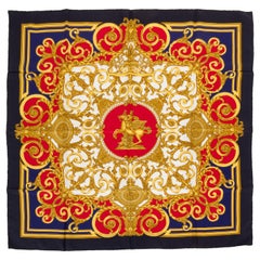 Hermes Les Tuileries Silk Twill Scarf