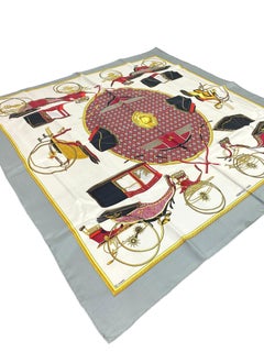 Hermès "Les Voitures a Transform" Silk Scarf by Françoise De La Perriere, 1967.