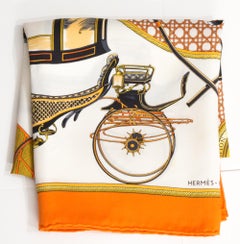 Hermes Les Voitures A Transformation by F. de la Perriere Silk Scarf 70cm