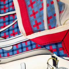 Hermès Les Voitures Nouvelles carré in seta, anno 1961