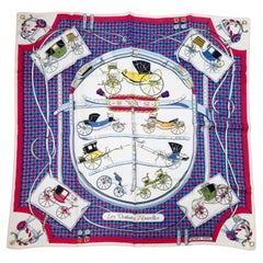 Hermès Les Voitures Nouvelles carré in seta, anno 1961