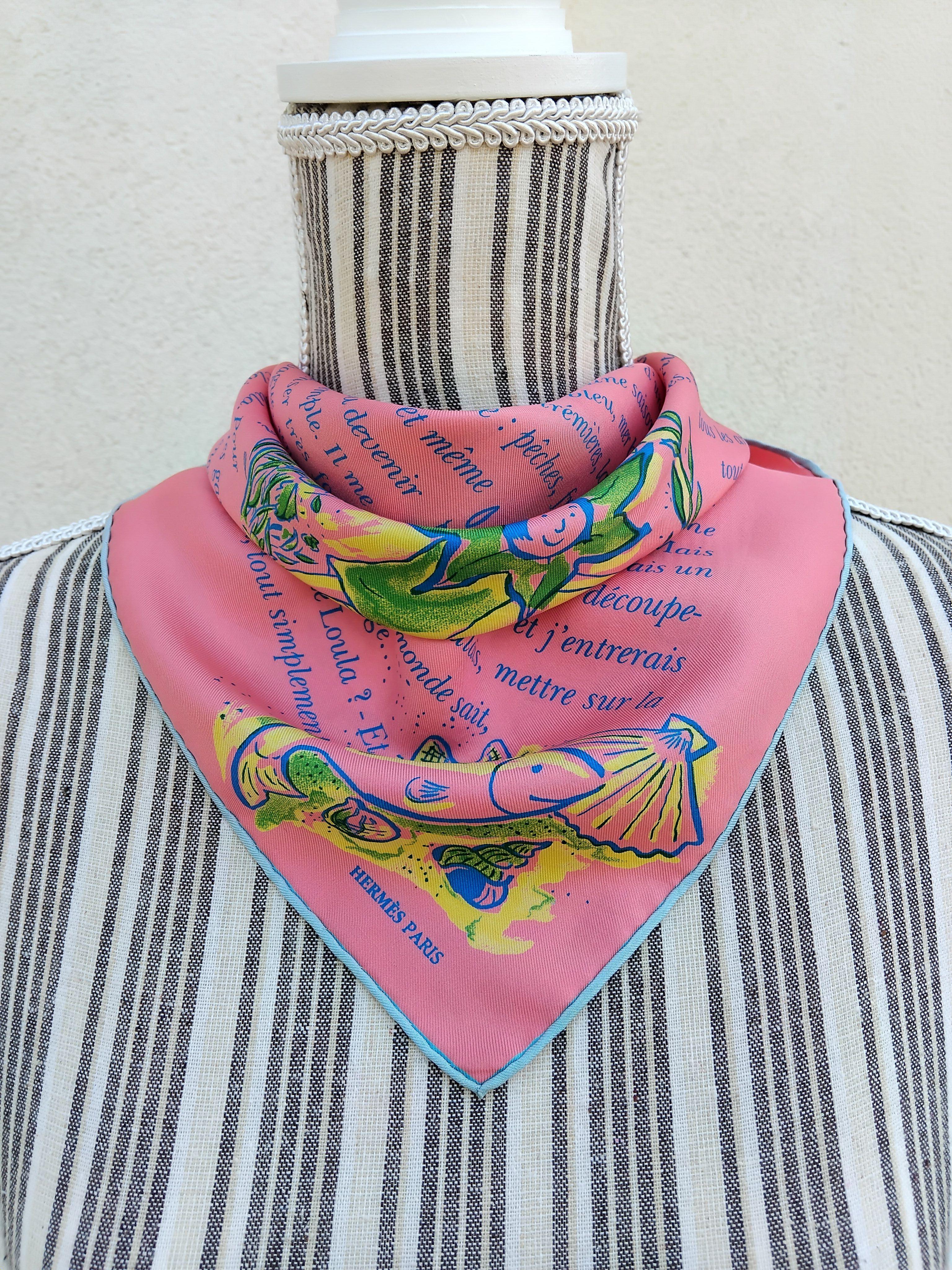 Hermès L'ete de Loula Silk Scarf Esther Henwood Gavroche 42 cm 9