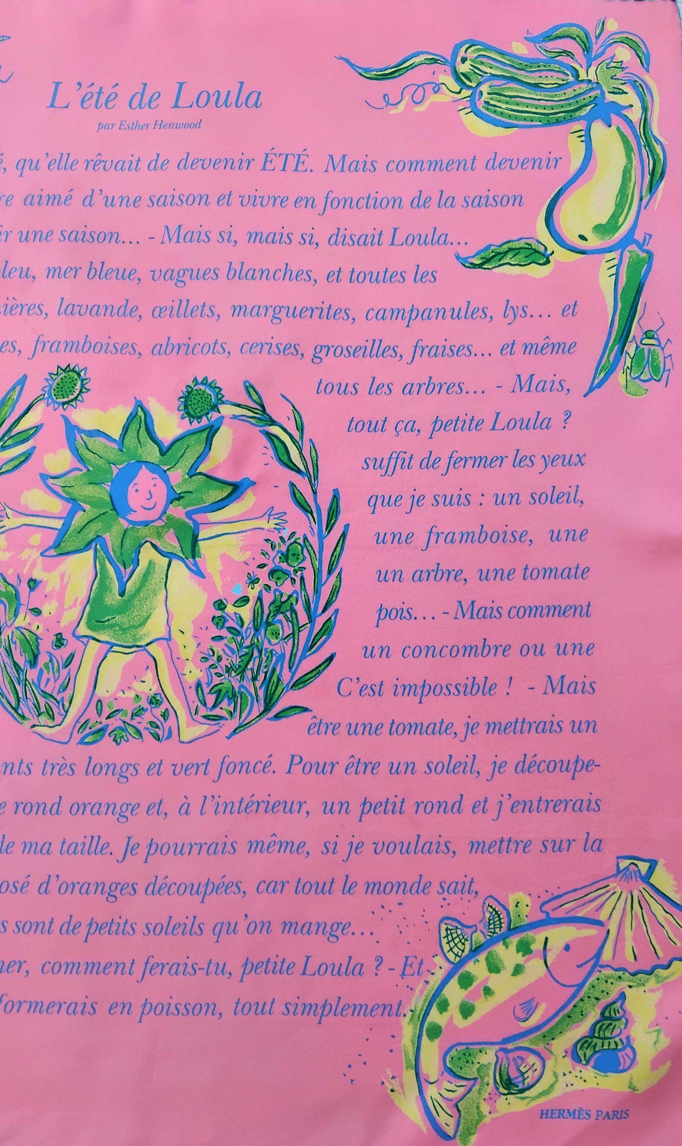 Women's Hermès L'ete de Loula Silk Scarf Esther Henwood Gavroche 42 cm