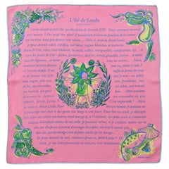 Écharpe en soie Hermès L'ete de Loula Esther Henwood Gavroche 42 cm