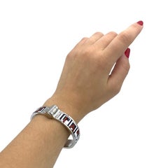 Bracelet à charnières Lettres au Carré de HERMÈS