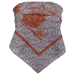 Hermès Liberty Ex Libris Logo Tana Lawn Flower Print Ltd Ed Cotton Scarf