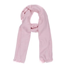 Hermès Libris stole is of Confetti Pink cashmere and silk