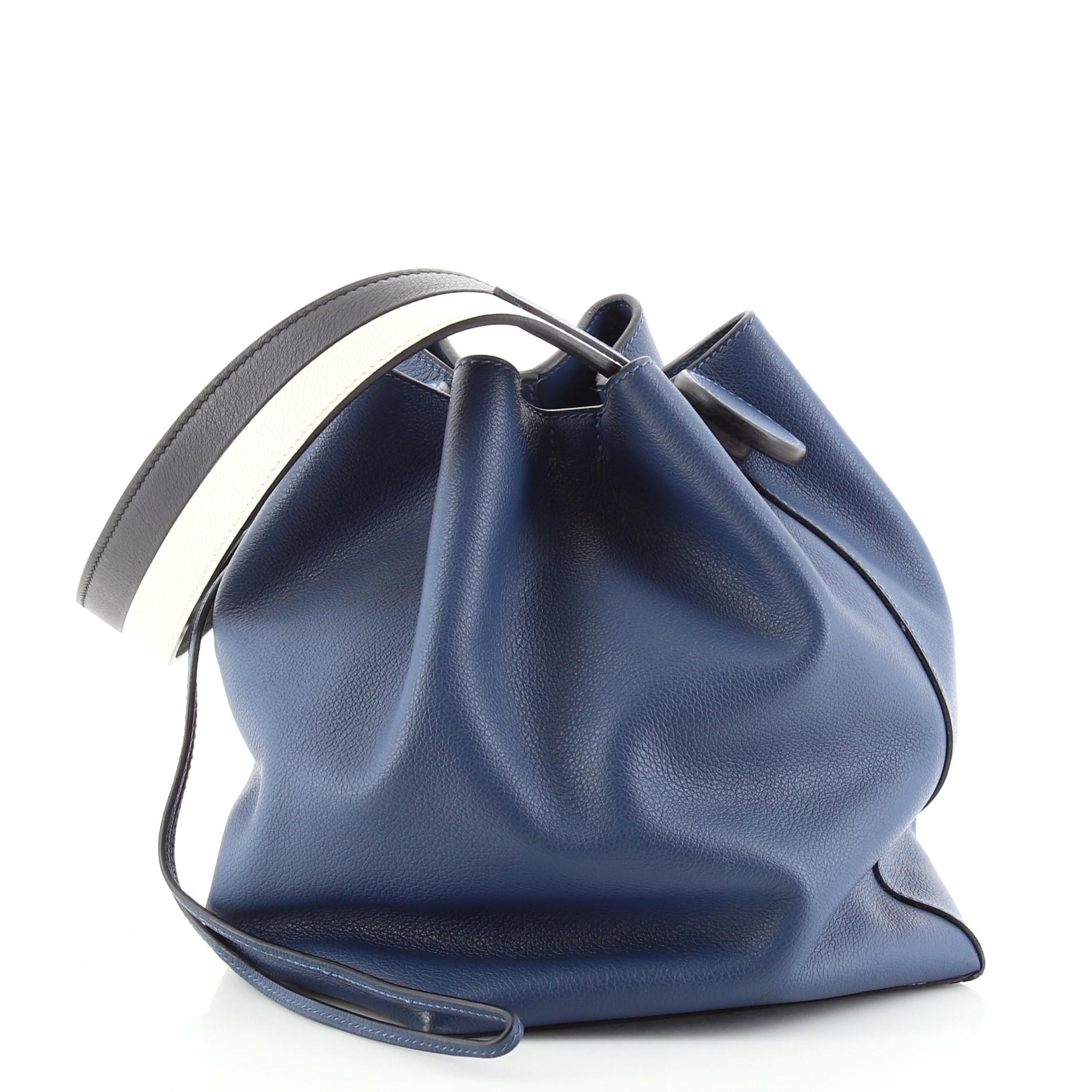 Purple Hermes Licol Bag Evercolor 17