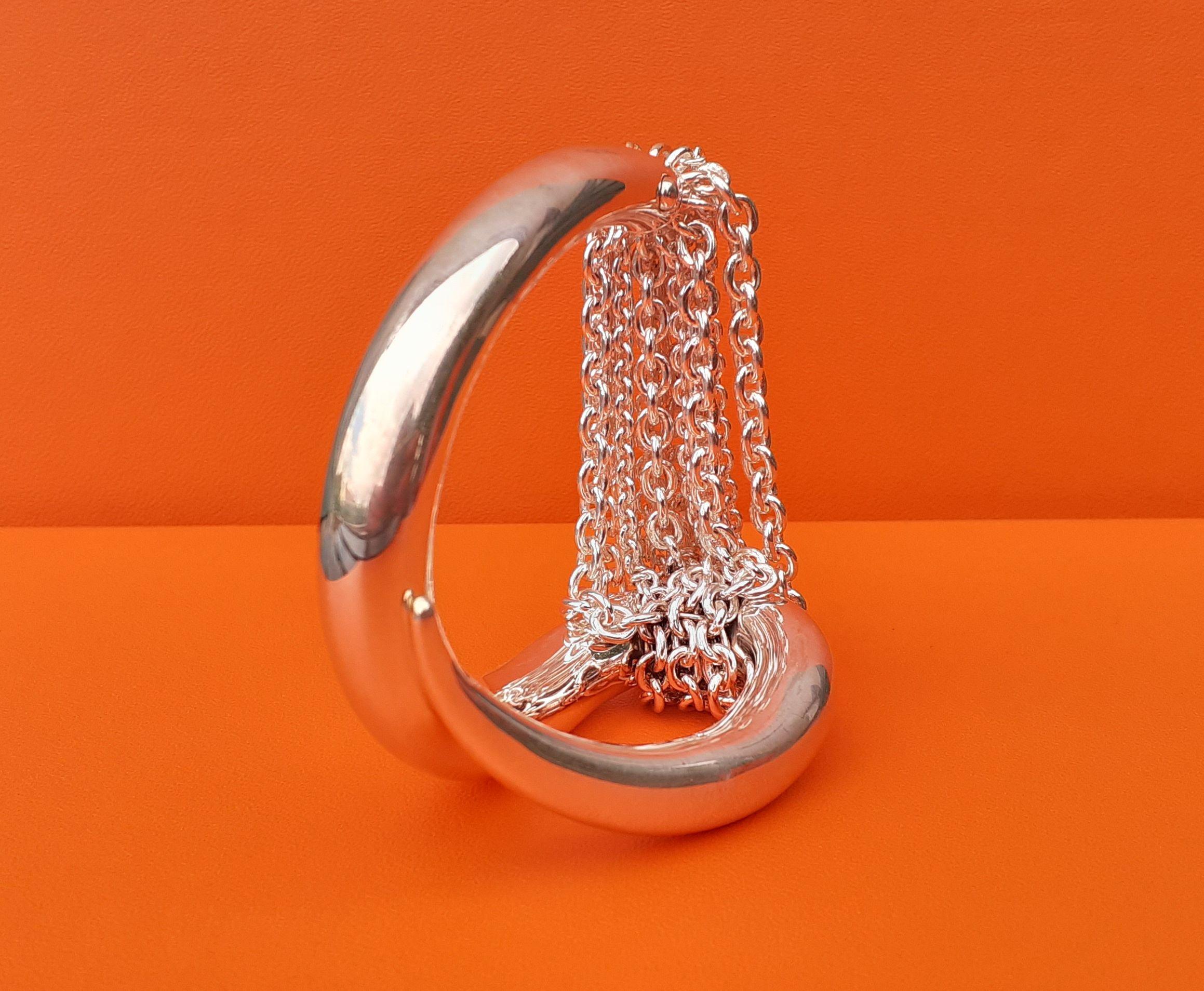 Hermès Bracelet Licol en argent brillant, petite taille, rare Pour femmes en vente
