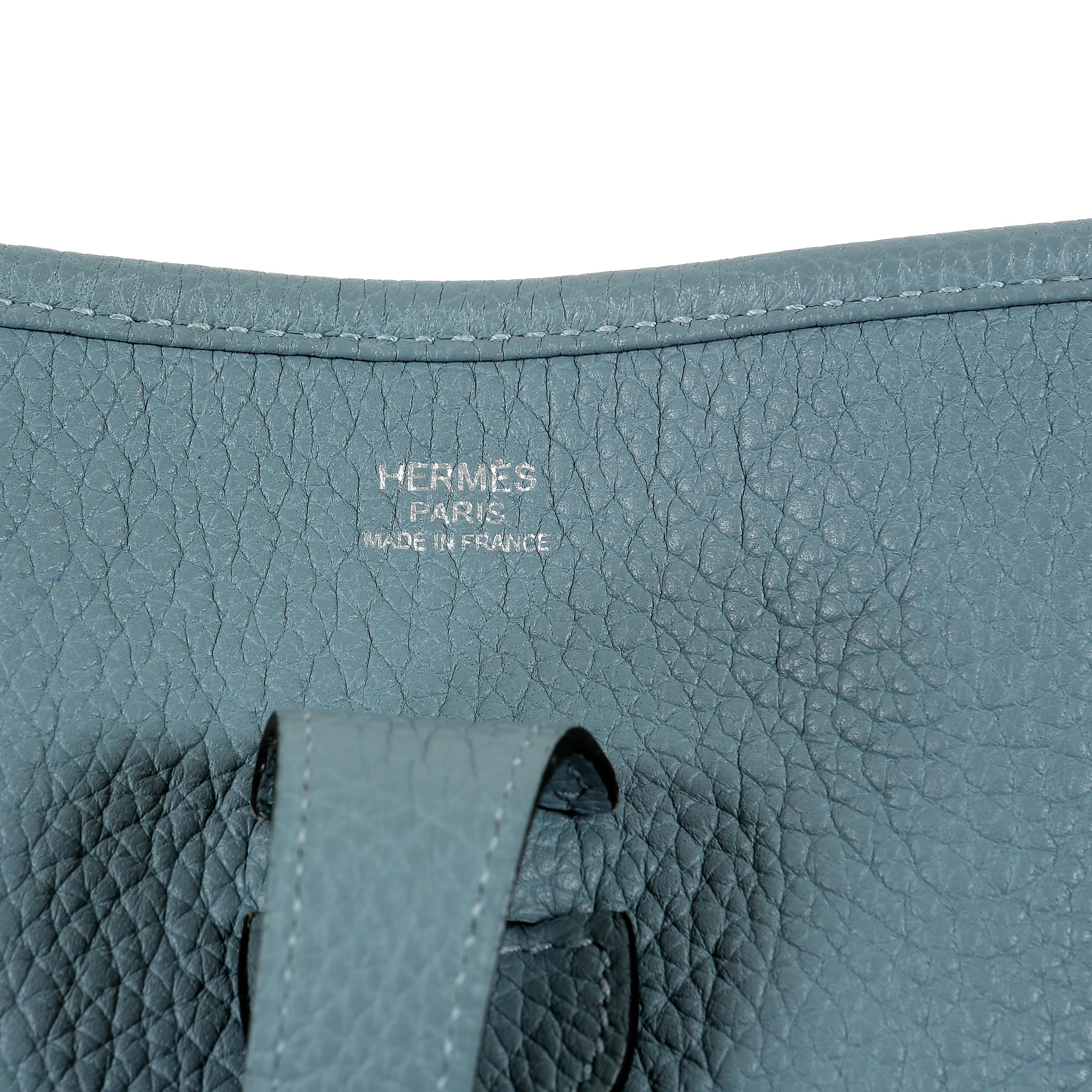 Women's Hermès Light Blue Clemence Evelyne PM III