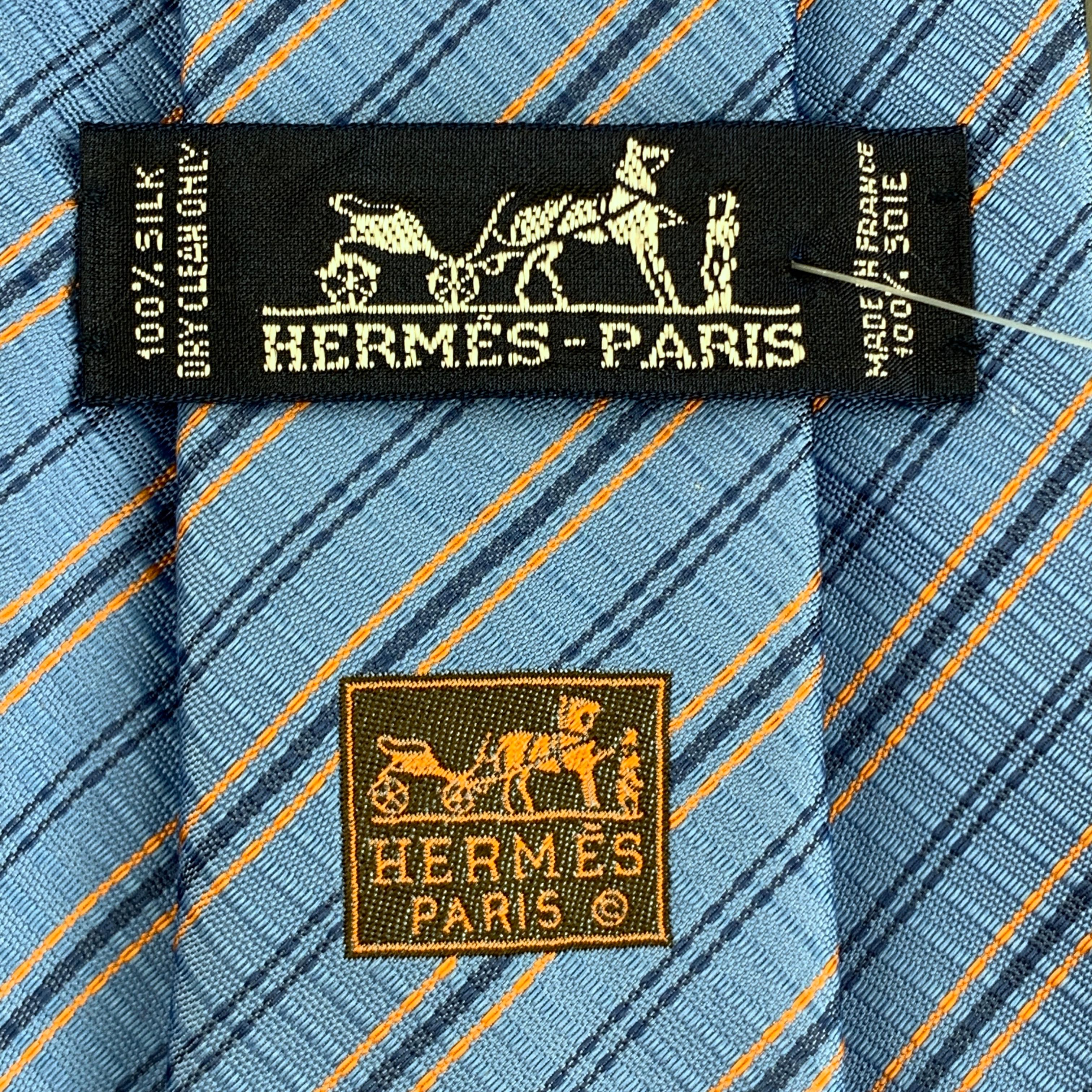 orange hermes tie