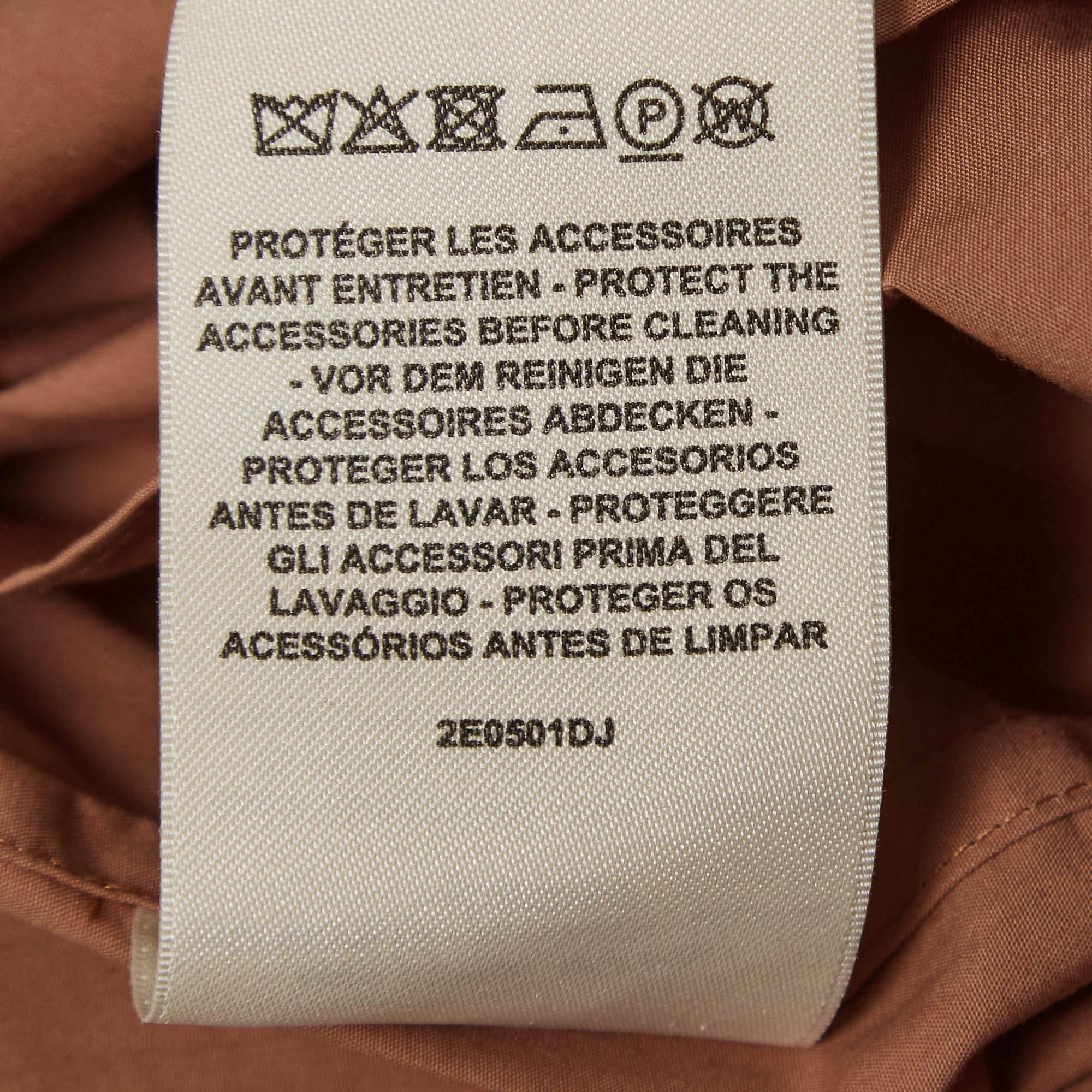 Hermès Light Brown Cotton Belted Short Dress S In Good Condition For Sale In Dubai, Al Qouz 2