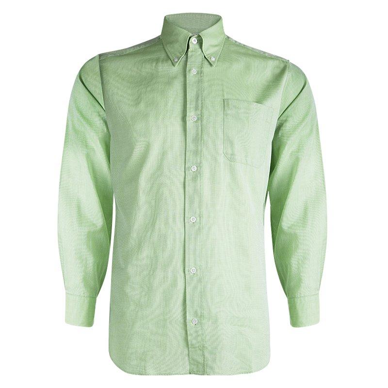 light green button down shirt