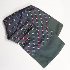 Hermes Light Green Silk Ascot Scarf