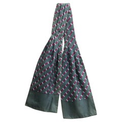 Hermes Light Green Silk Ascot Scarf