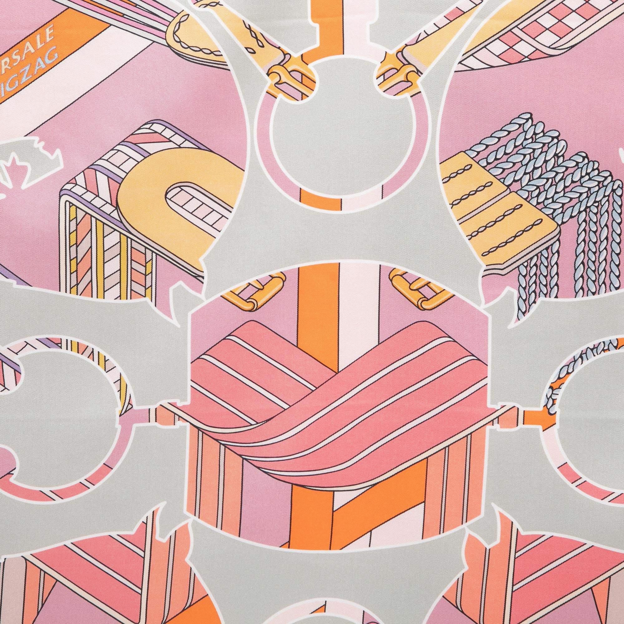 An essential Hermès accessory, the label's scarves are as iconic as any other creation from the brand and are collector's favorites. This rendition is carefully cut from luxurious silk and designed with an intricate print. There are endless ways to