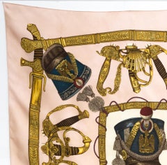 Hermes Light Pink Grand Uniforme by J Metz Silk Scarf