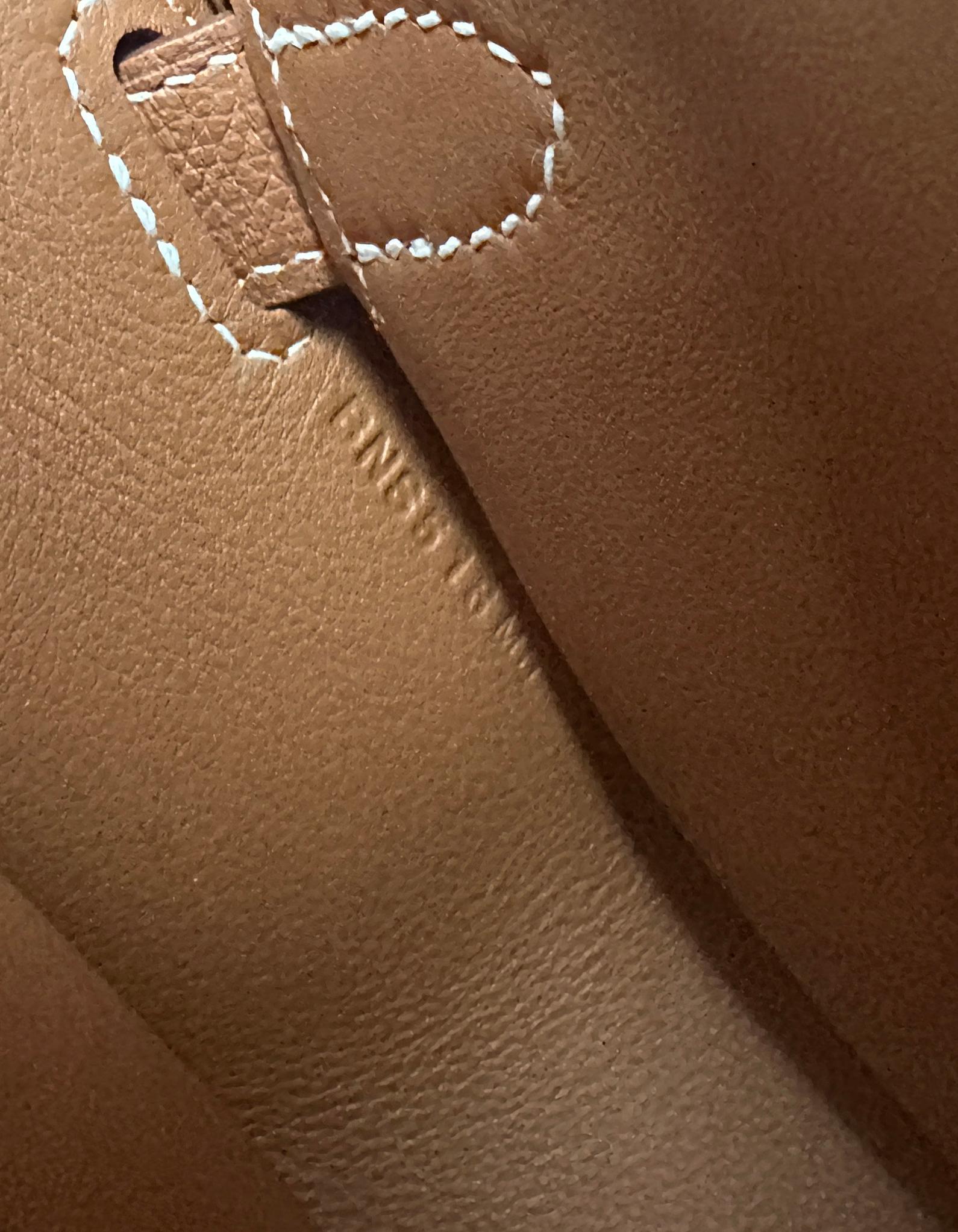 Hermes Like New 2023 Gold Evercolor Leather Mini Jypsiere Messenger Bag 3