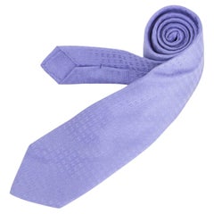 HERMES lilac silk FACONNEE H Tie