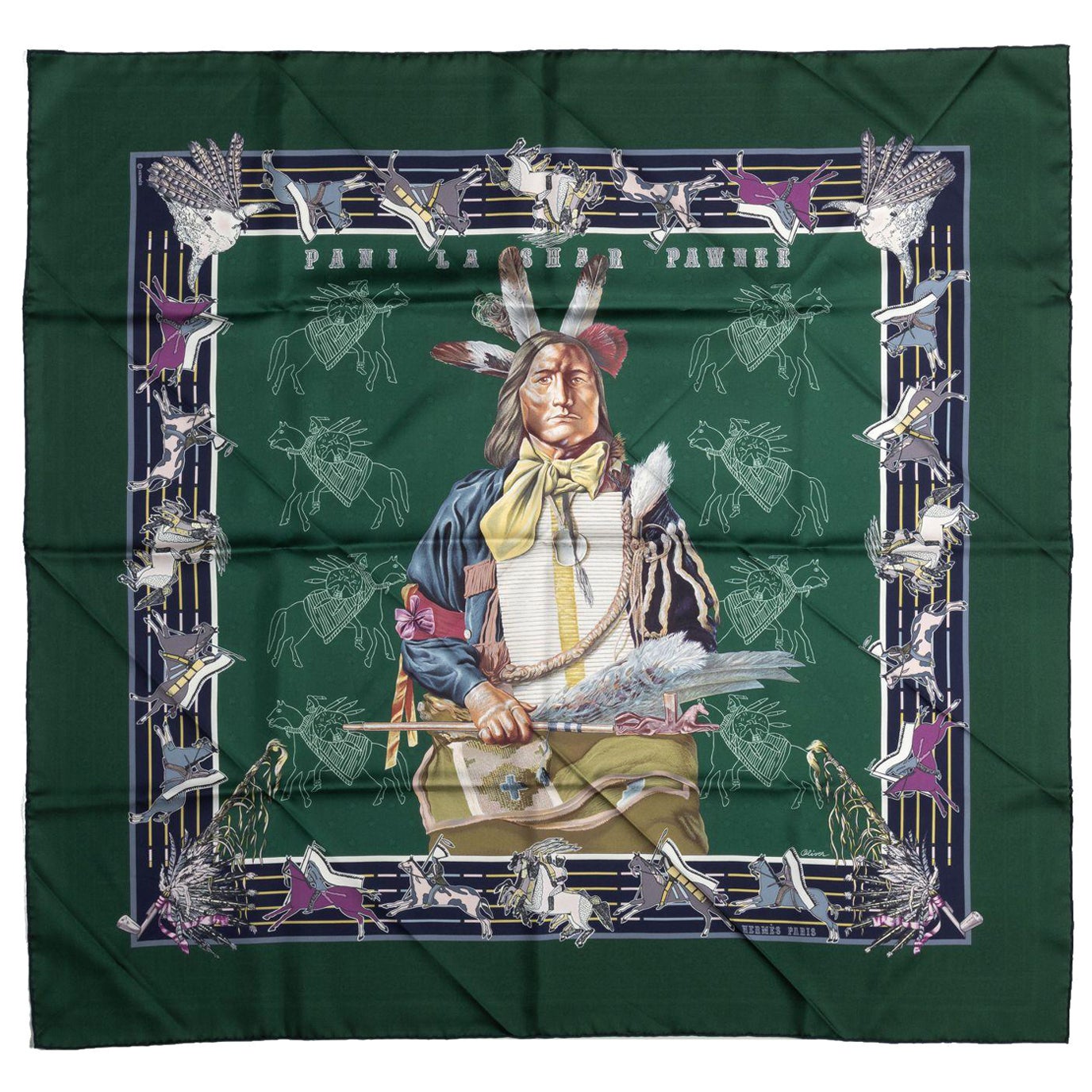 Hermès Lim. Ed. Pawnee Bandana-Schal
