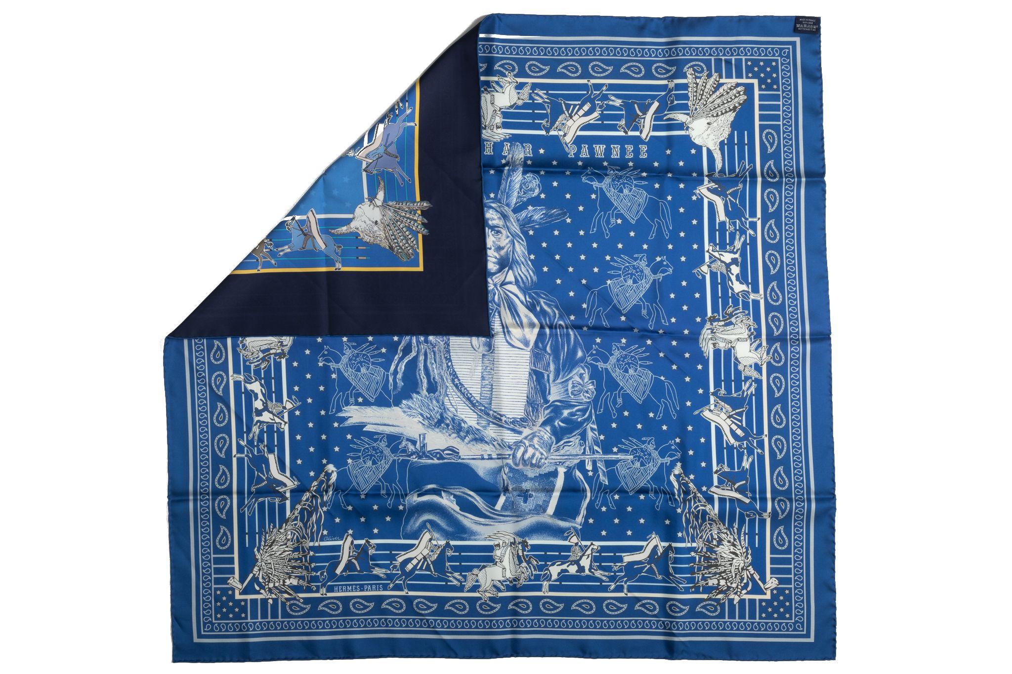 Hermès Lim. Ed. Pawnee Pañuelo Bandana Nuevo en Caja en Nuevo estado para la venta en West Hollywood, CA