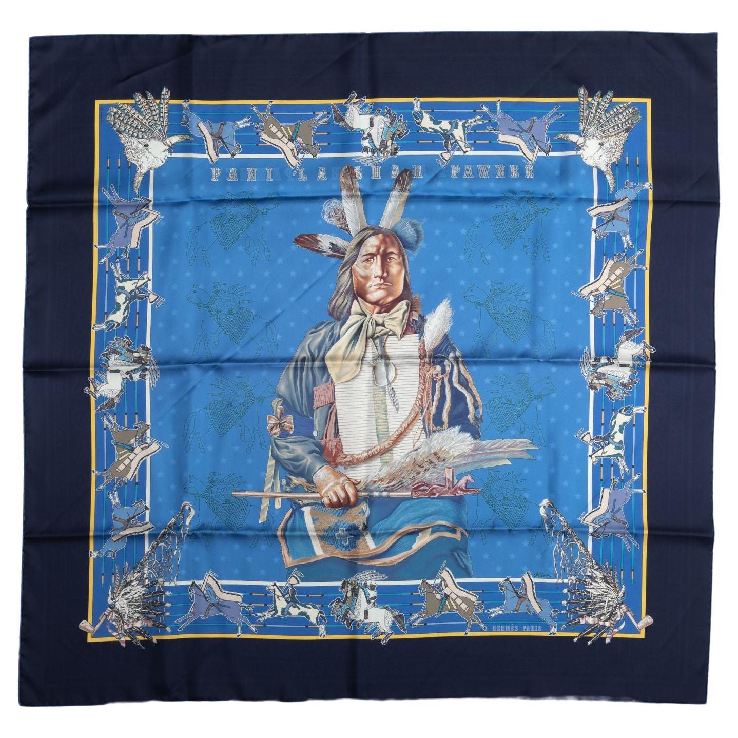 Hermès Lim. Ed. Pawnee Bandana Scarf New in Box For Sale