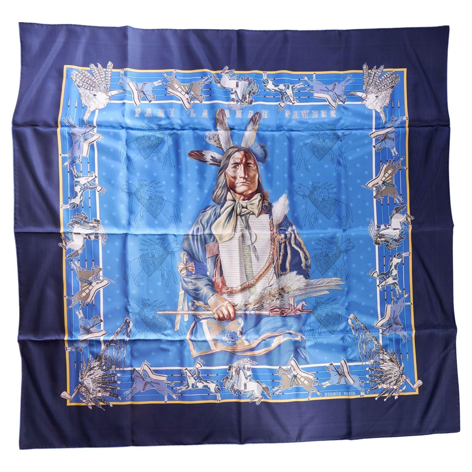 Hermès Lim. Ed. Sciarpa Bandana Pawnee NUOVA IN SCATOLA