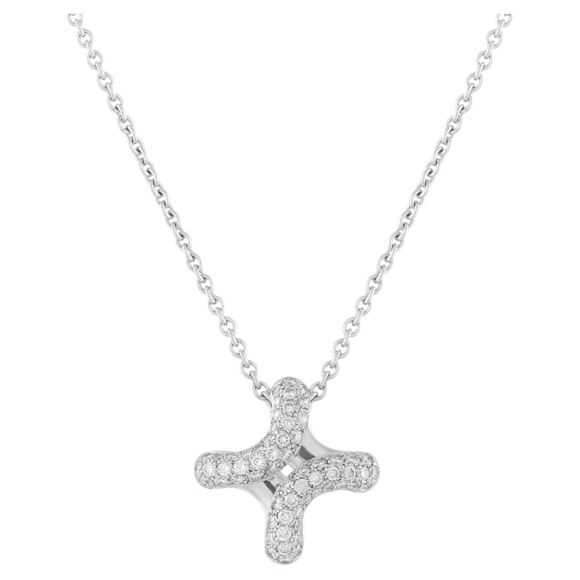 Hermes Lima, collana in oro bianco 18 carati con diamanti da 0,90 carati HE14-040726 in vendita