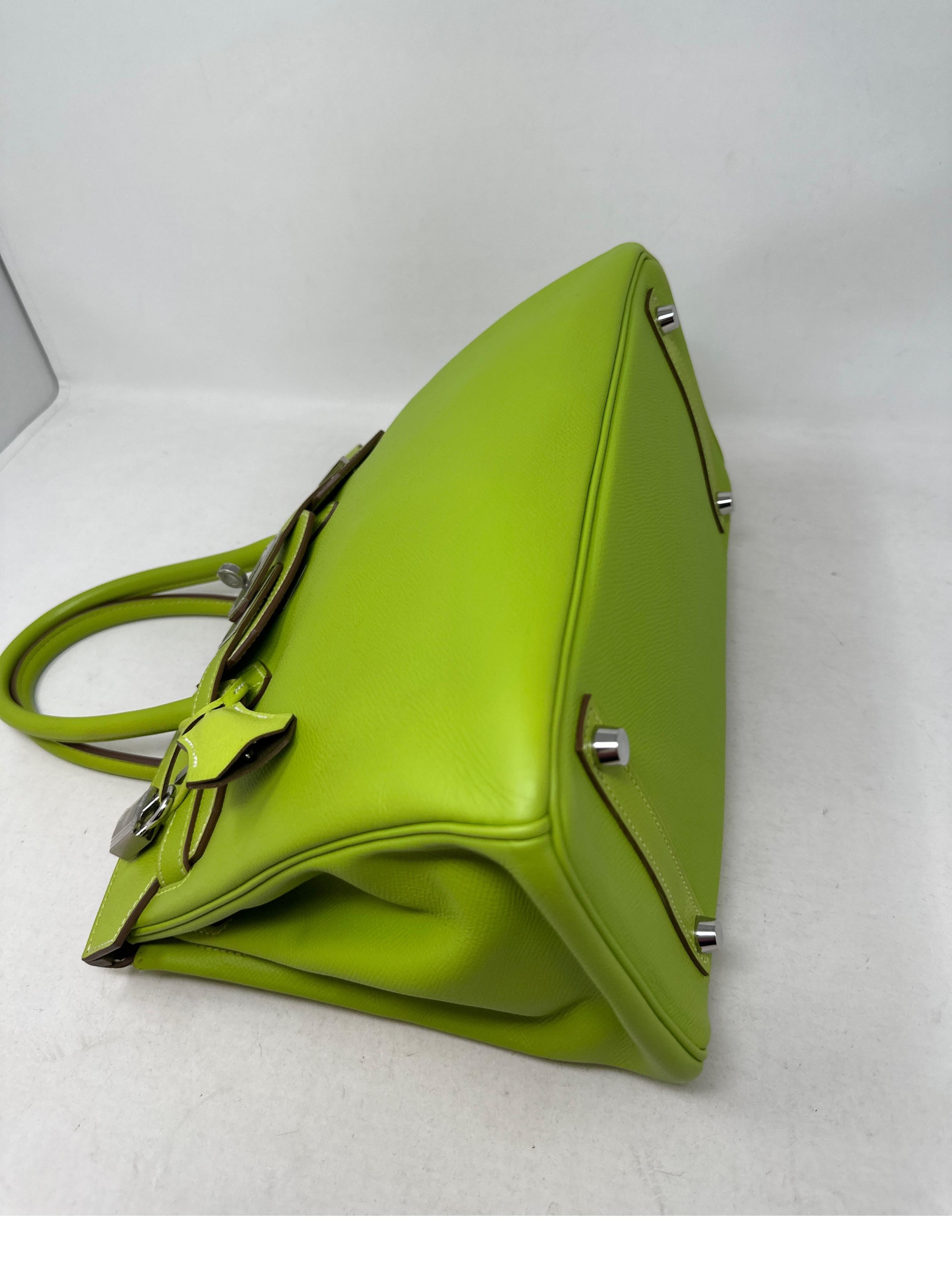 Hermes Lime Birkin 30 Bag 2