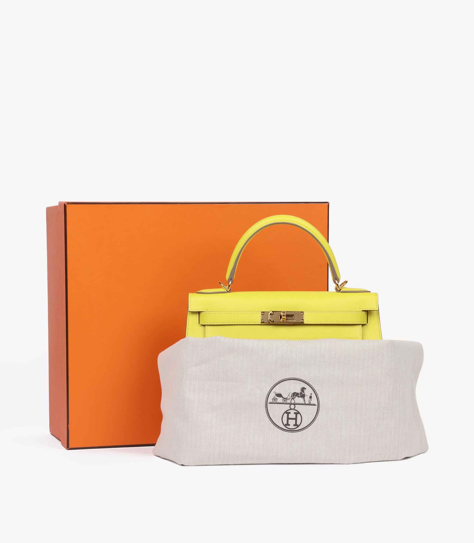 Hermès Lime Epsom Leather Kelly 28cm Sellier 5